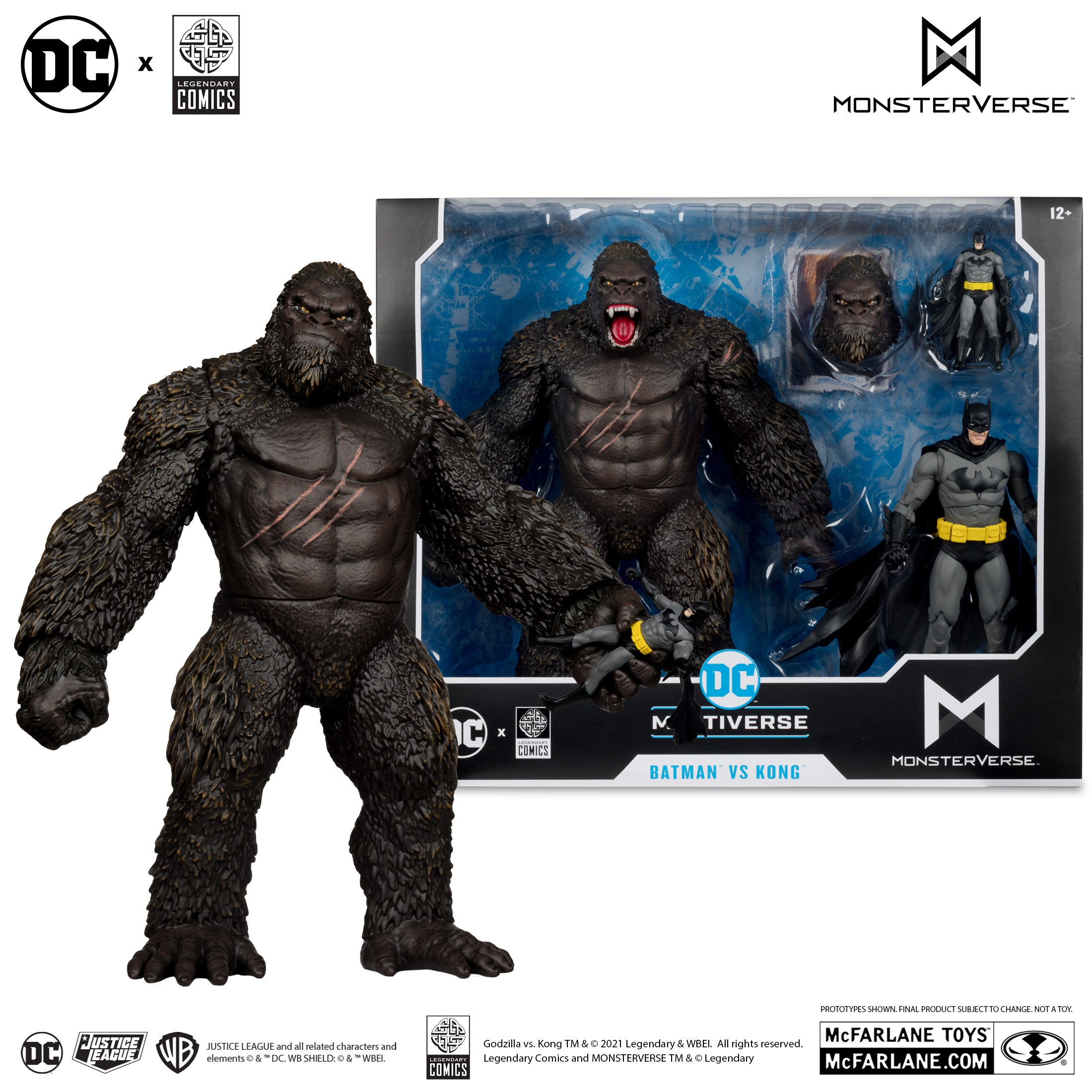 [On Order] Justice League vs. Godzilla vs. Kong DC Multiverse Batman vs. Kong Action Figure Two-Pack