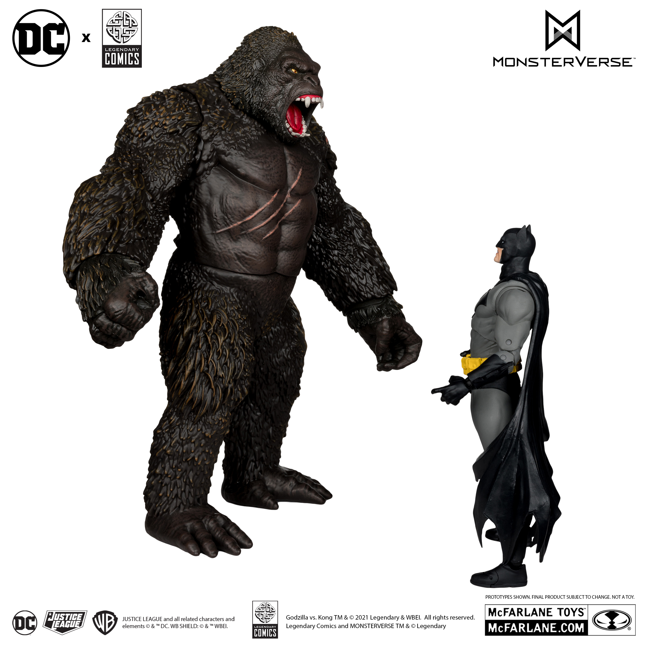 [On Order] Justice League vs. Godzilla vs. Kong DC Multiverse Batman vs. Kong Action Figure Two-Pack