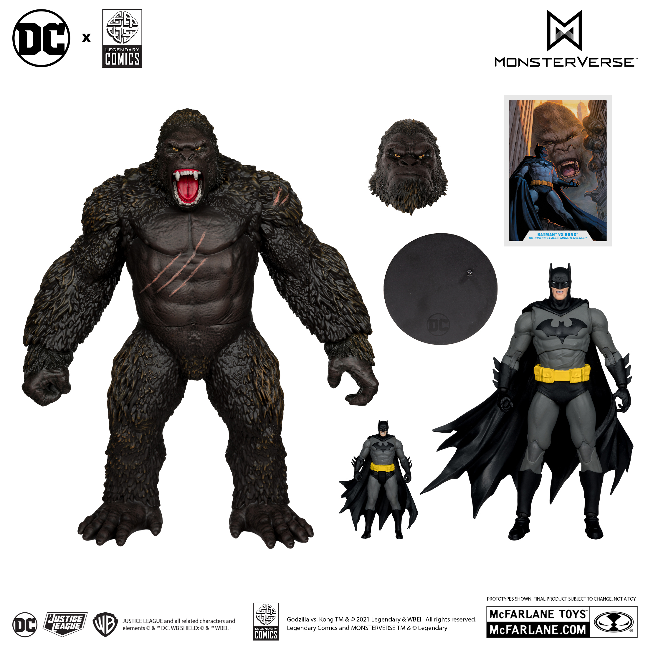 [On Order] Justice League vs. Godzilla vs. Kong DC Multiverse Batman vs. Kong Action Figure Two-Pack