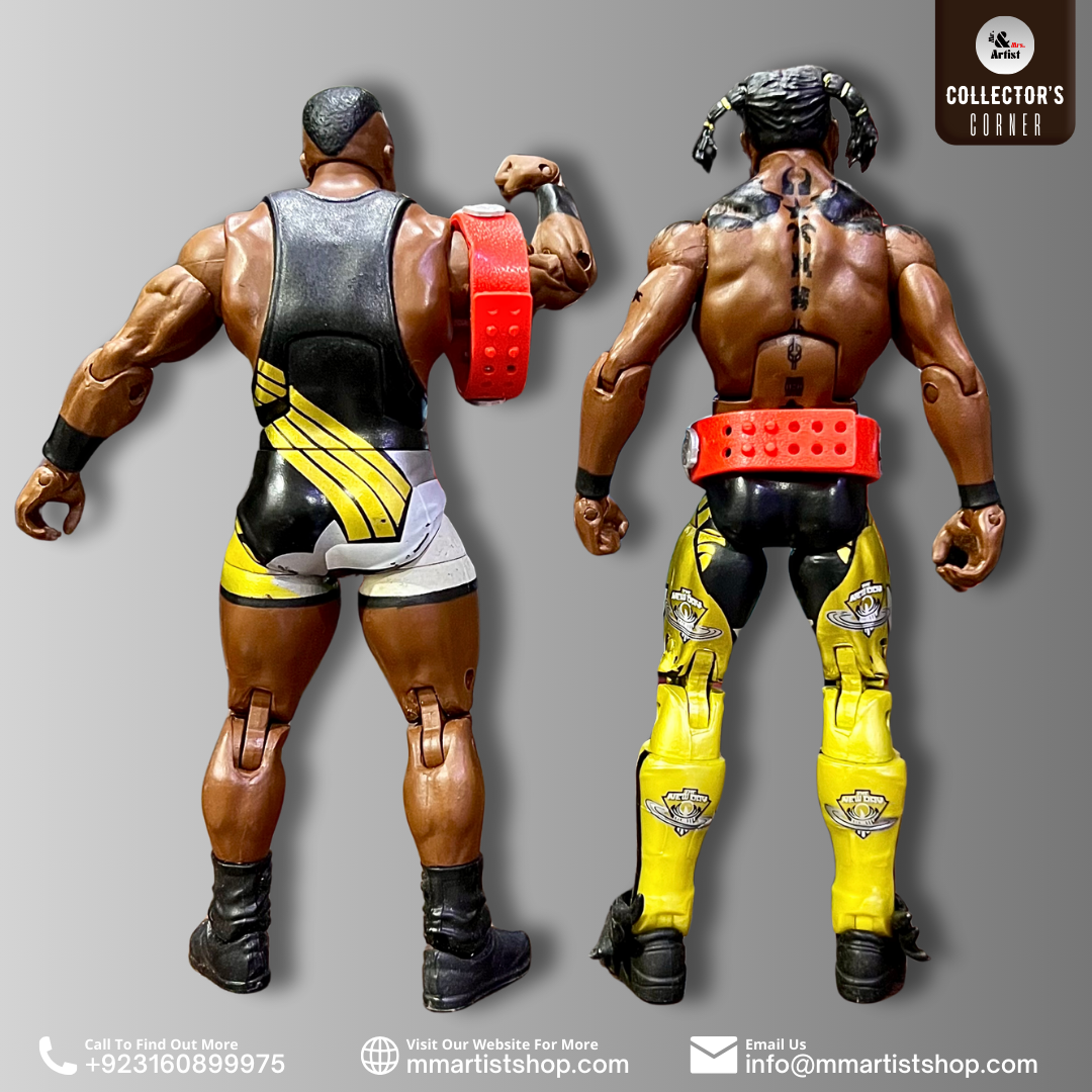 [Pre-Owned] WWE Elites Big E & Kofi Kingston Action Figures With Tag Team Titles