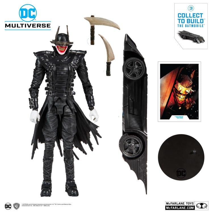 [In Stock] Dark Nights: Metal DC Multiverse The Batman Who Laughs Action Figure (DC Rebirth Build-A-Batmobile)