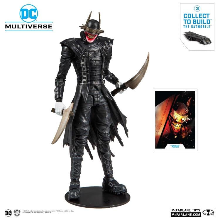 [In Stock] Dark Nights: Metal DC Multiverse The Batman Who Laughs Action Figure (DC Rebirth Build-A-Batmobile)