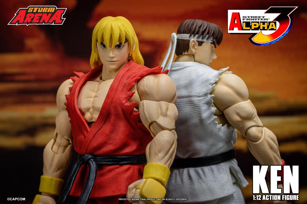 [In Stock] Street Fighter Alpha 3 Storm Arena Ken 1/12 Scale Action Figure