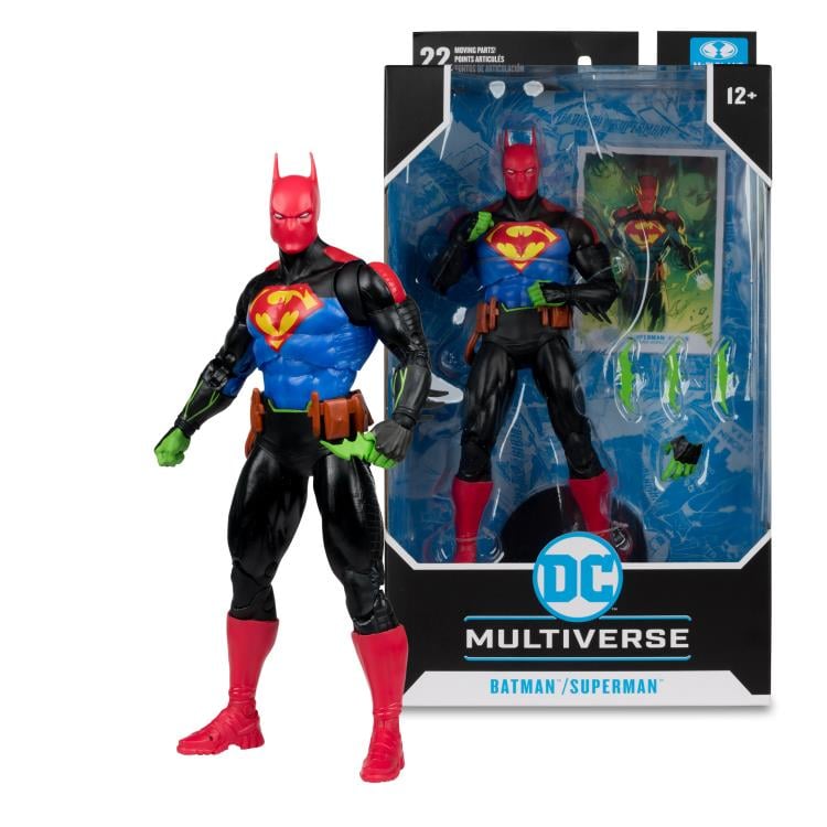 [In Stock] Batman/Superman: World's Finest DC Multiverse Batman/Superman Fusion Action Figure