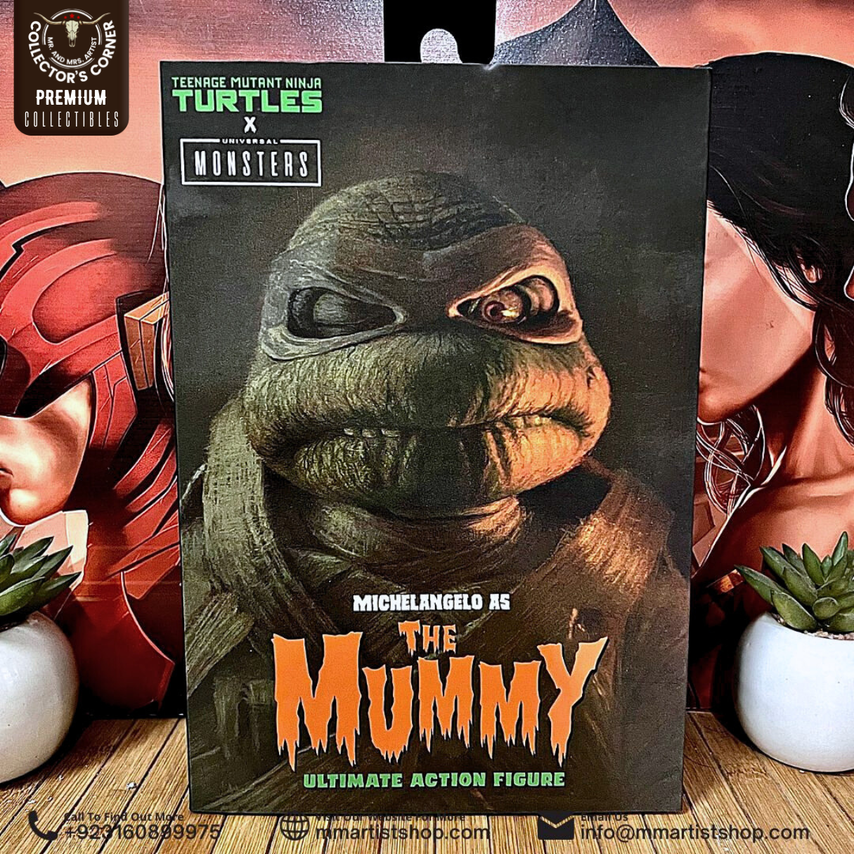 Universal Monsters x Teenage Mutant Ninja Turtles Ultimate Michelangelo as The Mummy