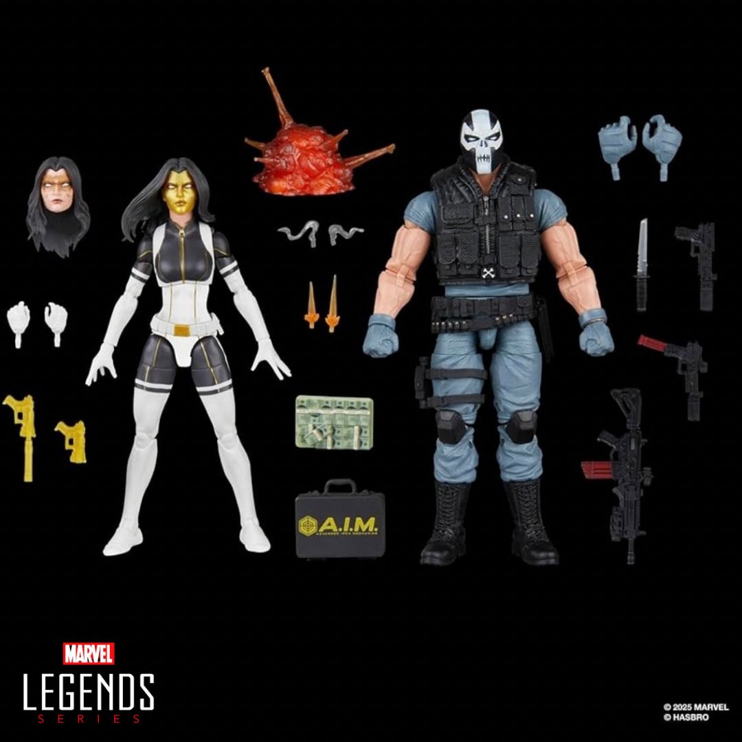 Amazon Exclusive Marvel Legends Series Madame Masque & Crossbones Marvel Super-Villains Comics Collectible 2-Pack