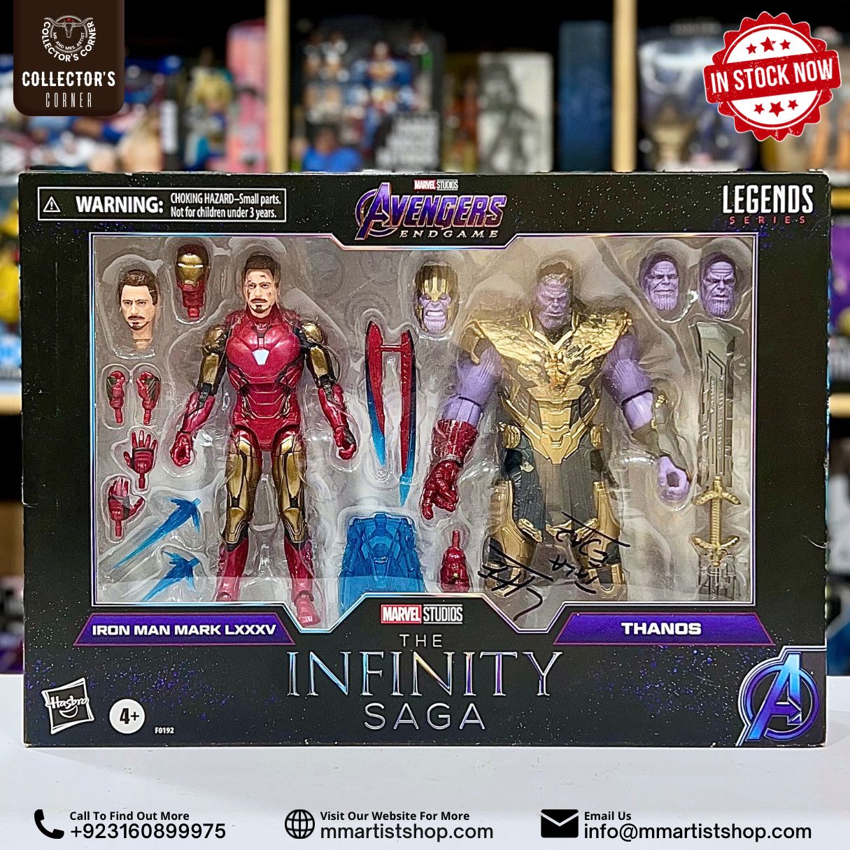 Avengers: Endgame Marvel Legends The Infinity Saga Iron Man Mark 85 & Thanos Action Figure Two-Pack