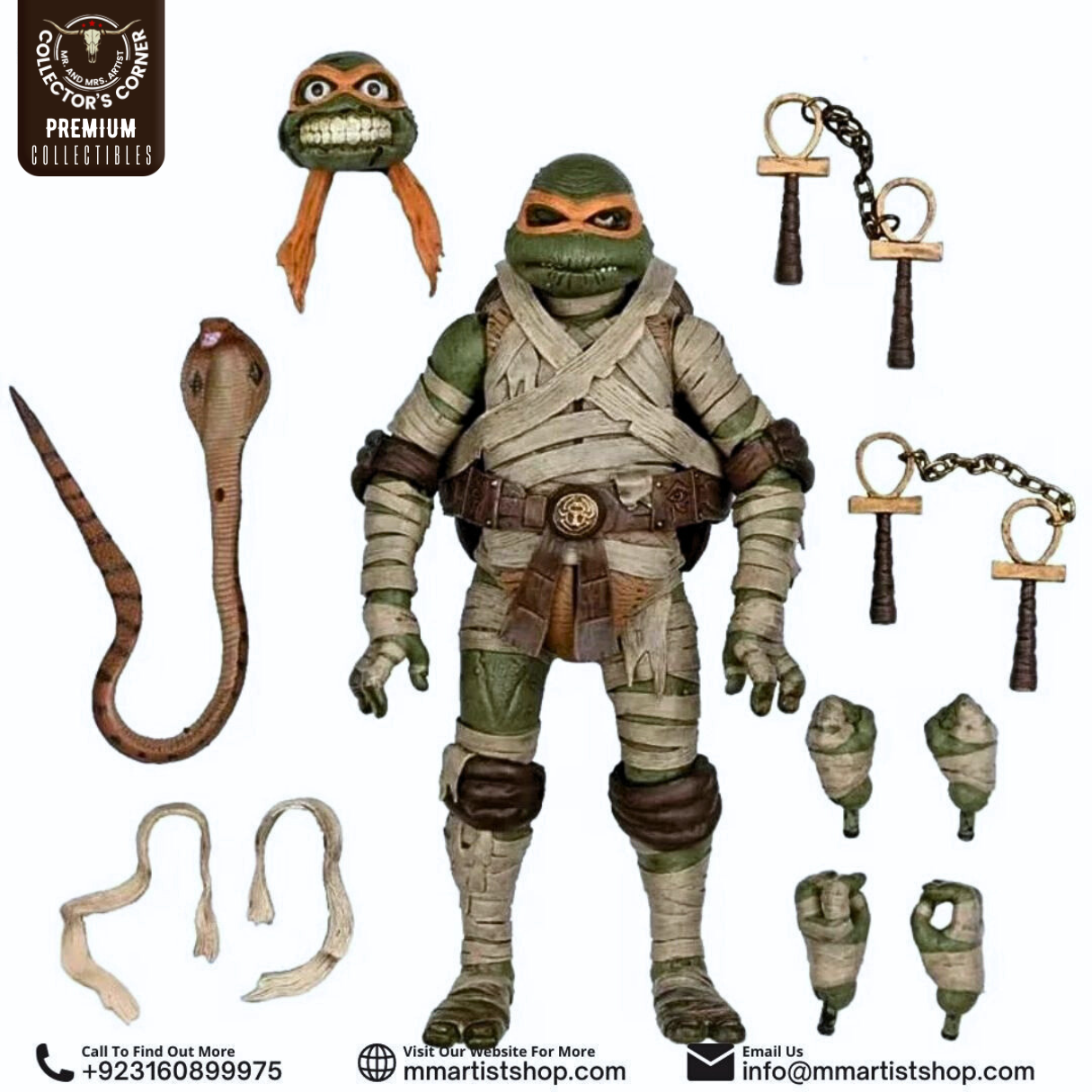 Universal Monsters x Teenage Mutant Ninja Turtles Ultimate Michelangelo as The Mummy