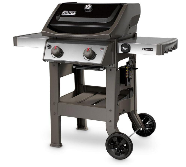 Spirit II E-210 2-Burner Liquid Propane Grill, 48 x 26 x 57 inches, Black