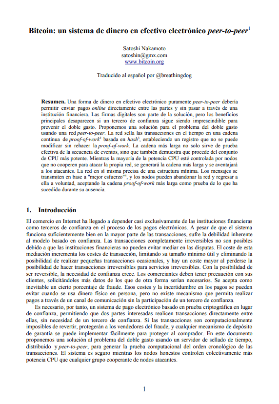 Whitepaper de Bitcoin