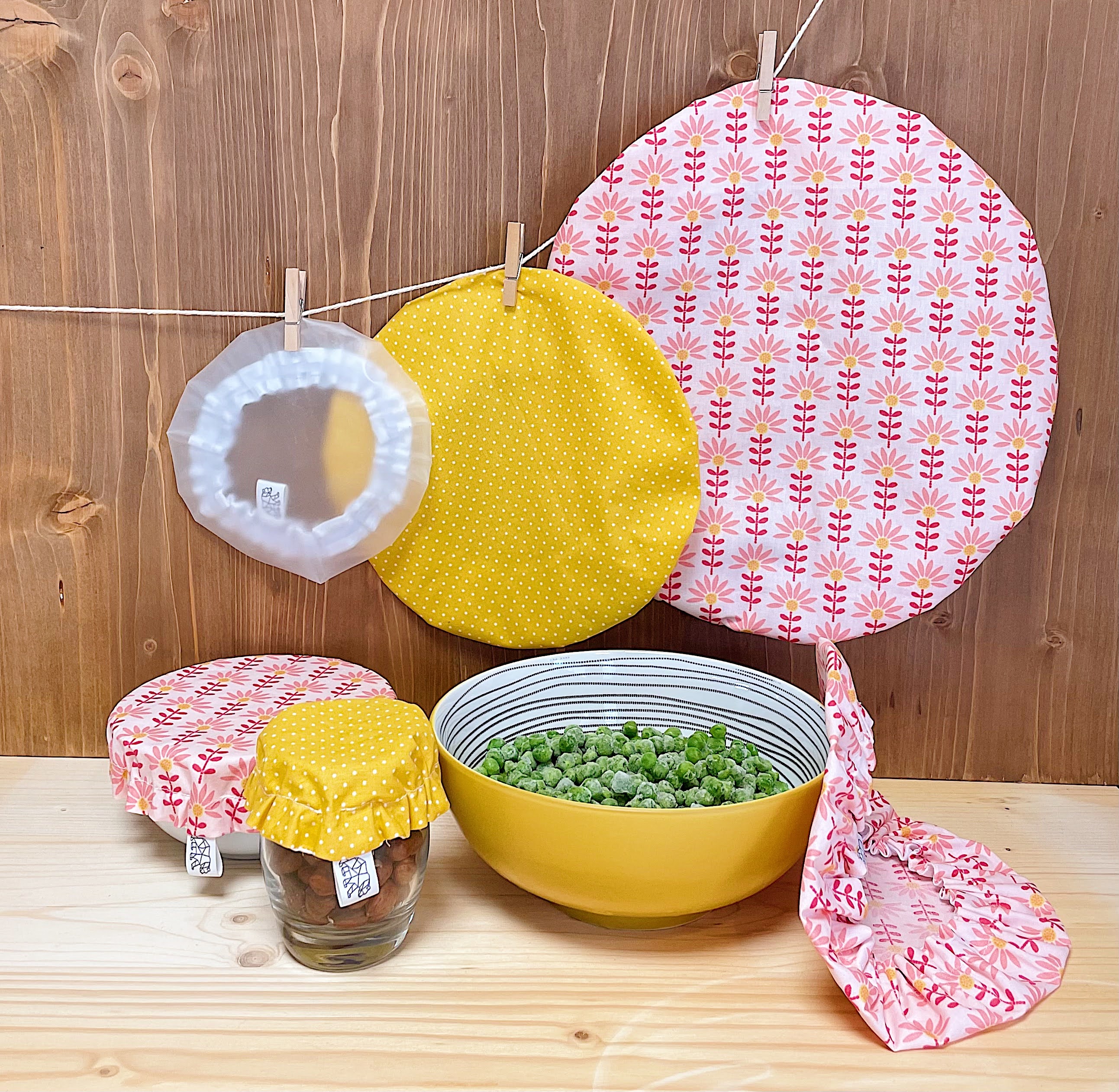 Lots de 7 charlottes couvre plats alimentaire