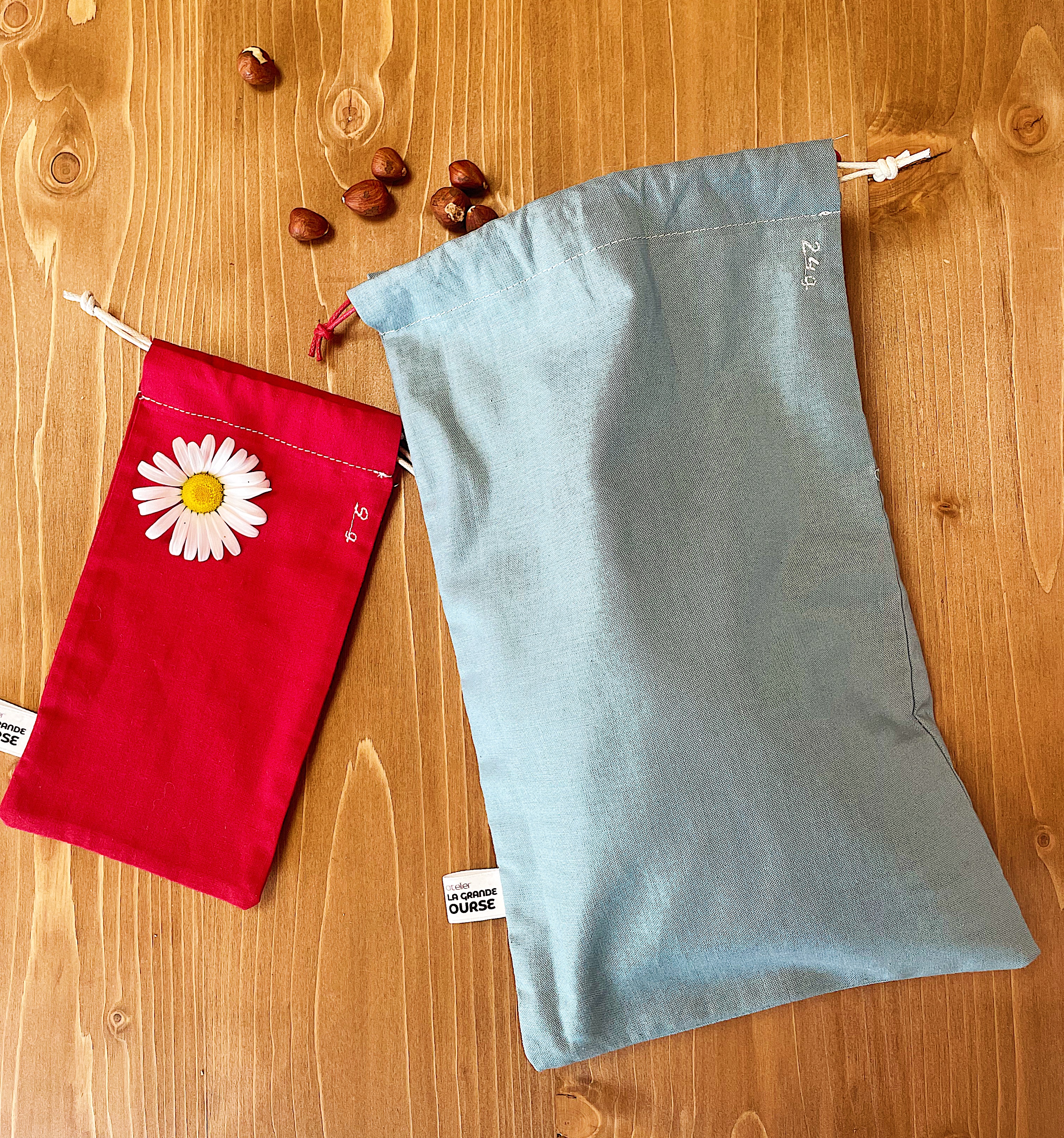 Lot de 3, 5 ou 7 sac à vracs de différentes tailles / sacs à légumes / sac de rangement