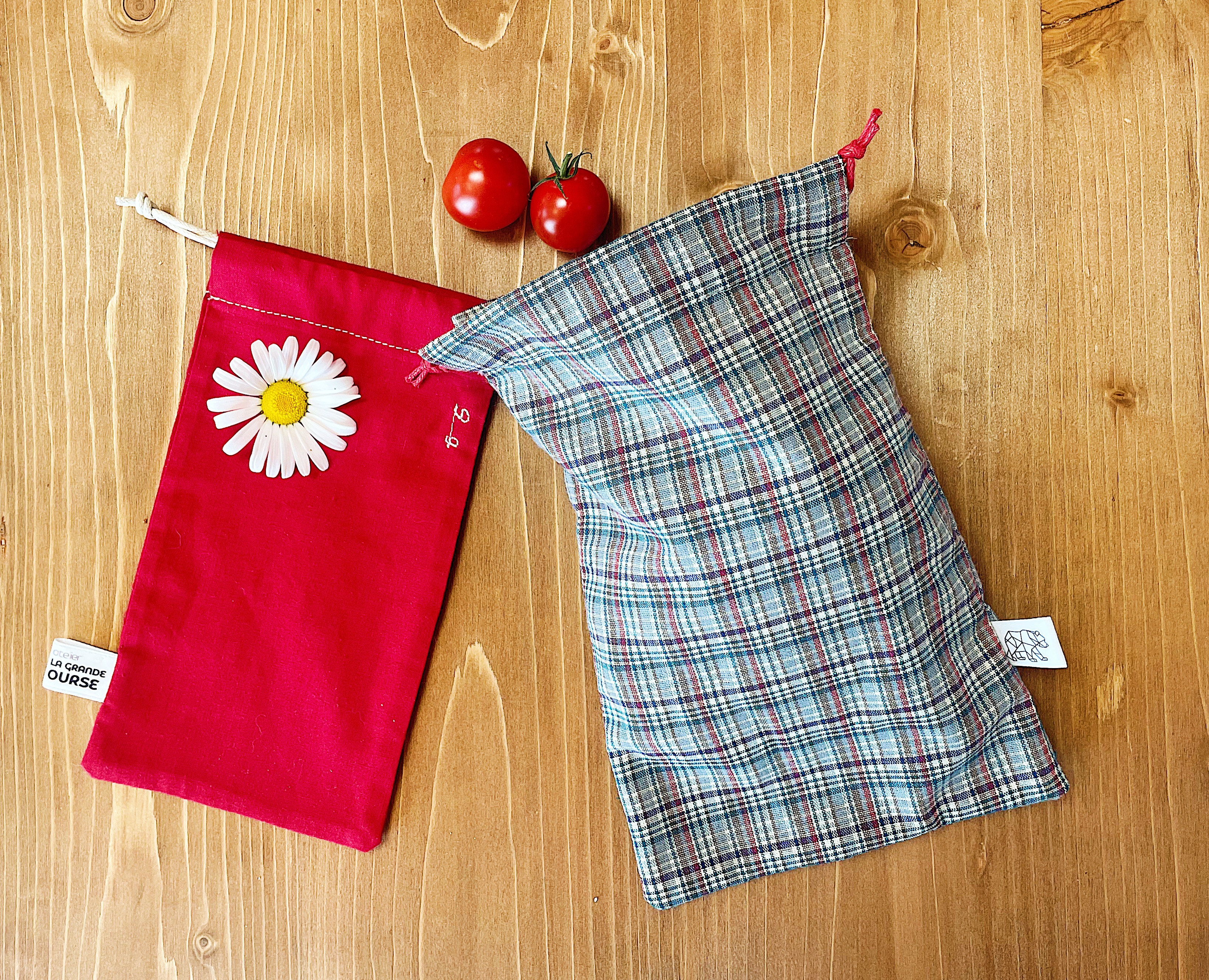 Lot de 3, 5 ou 7 sac à vracs de différentes tailles / sacs à légumes / sac de rangement