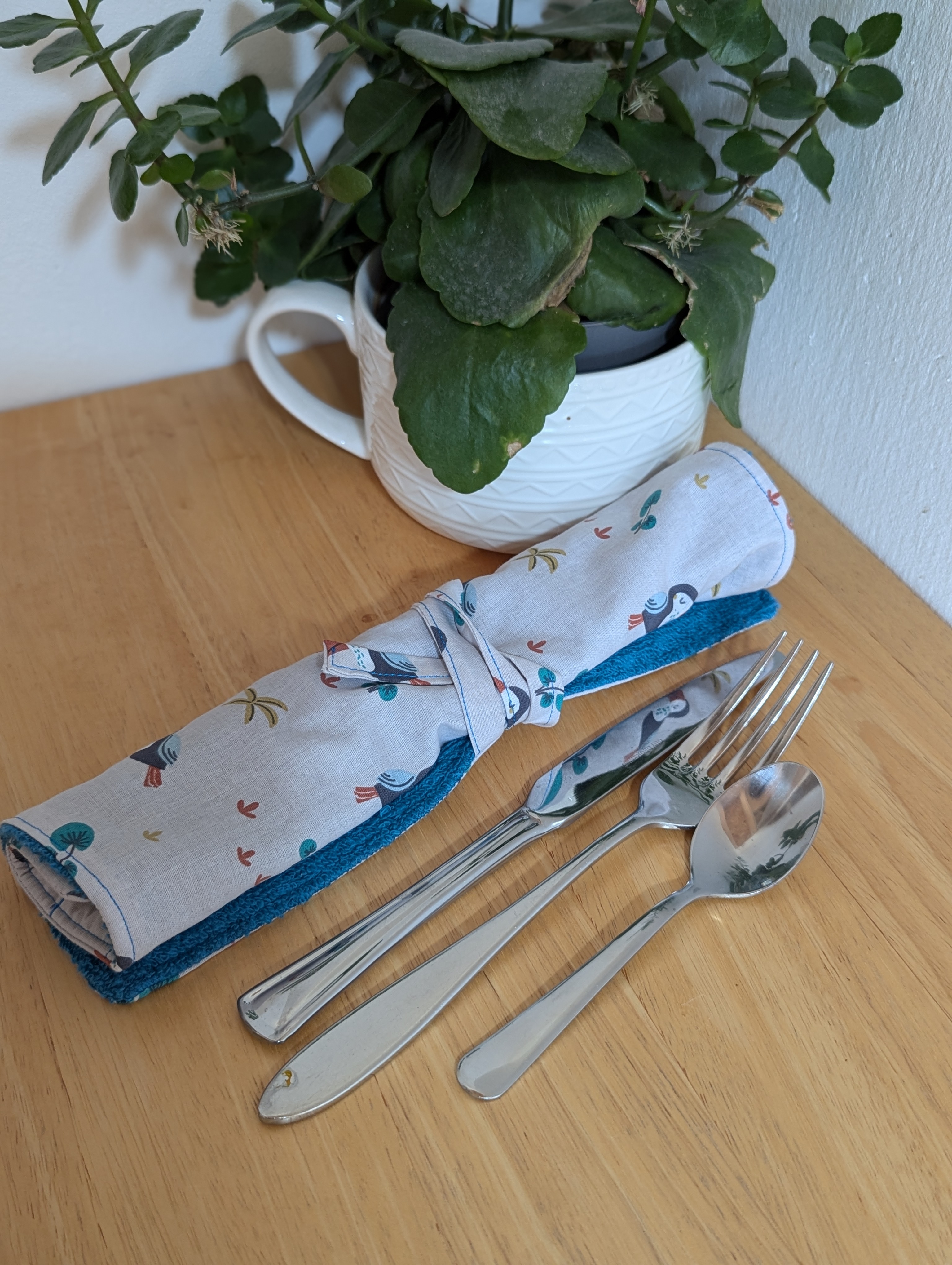 Porte couverts/serviette "Miam"