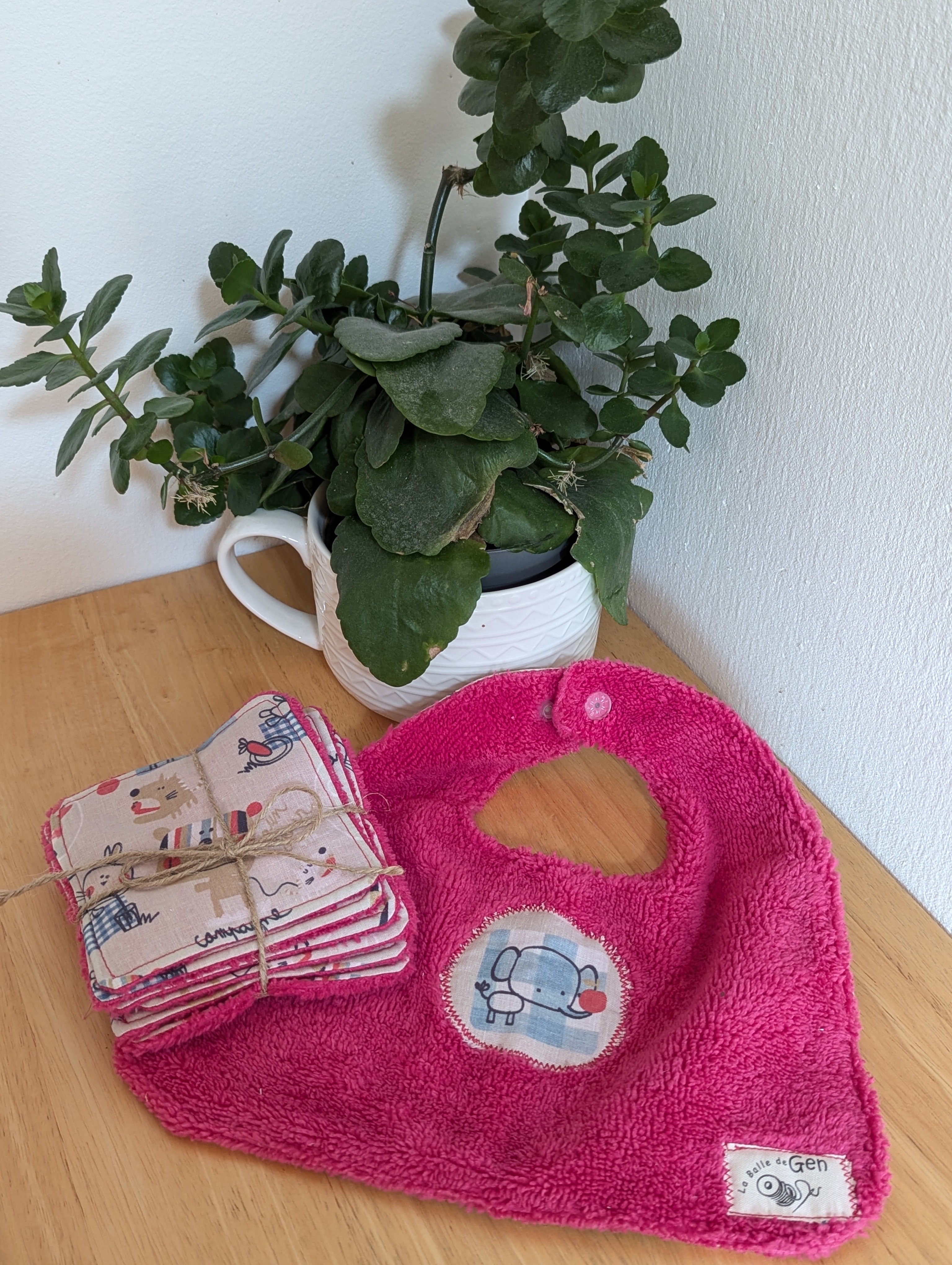 Bavoir et 7 lingettes "à la Campagne"