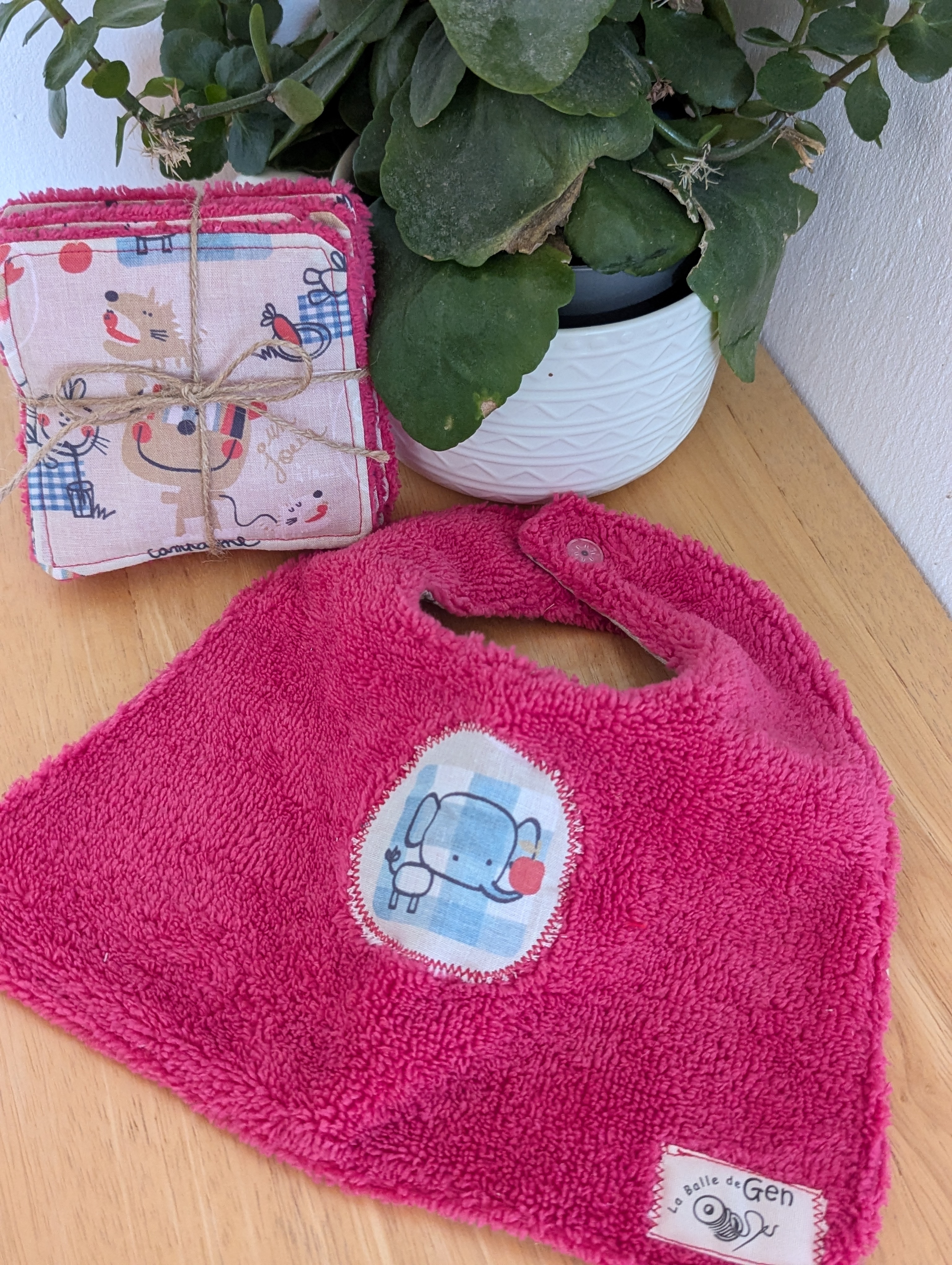 Bavoir et 7 lingettes "à la Campagne"