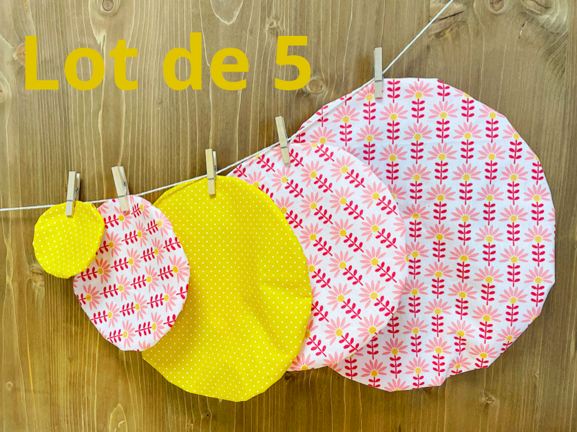 Lots de 5 charlottes couvre plats alimentaire 
