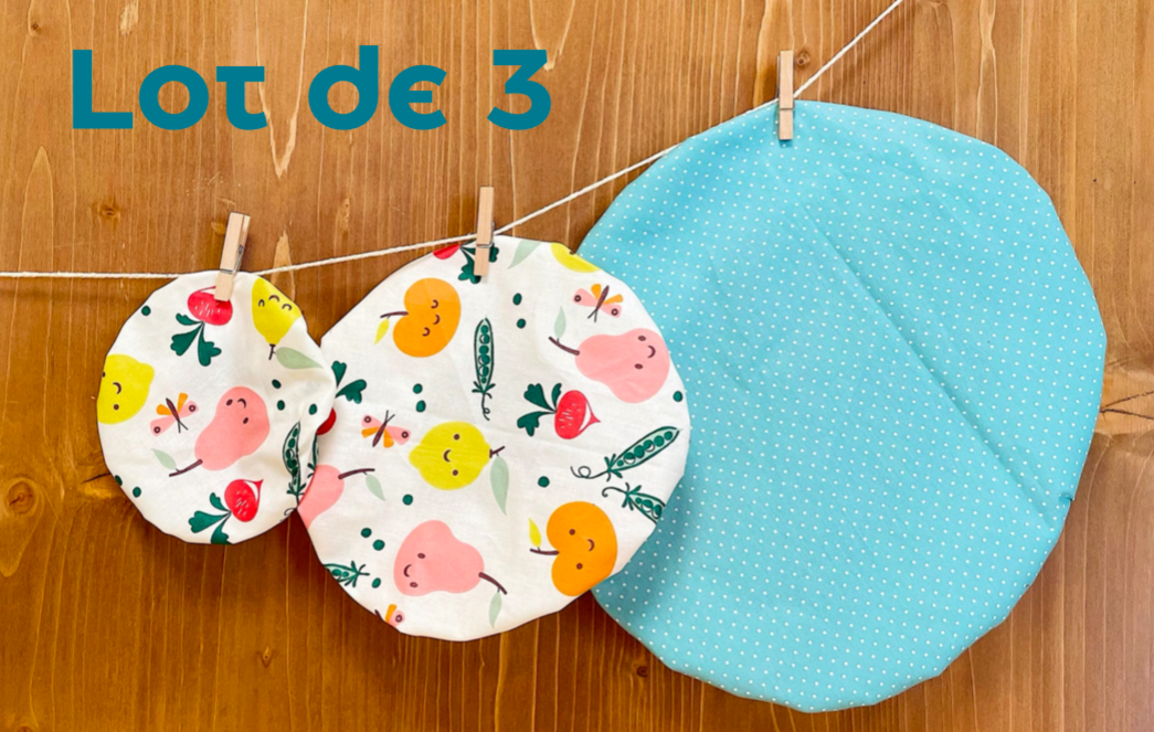 Lots de 3 charlottes couvre plats alimentaires