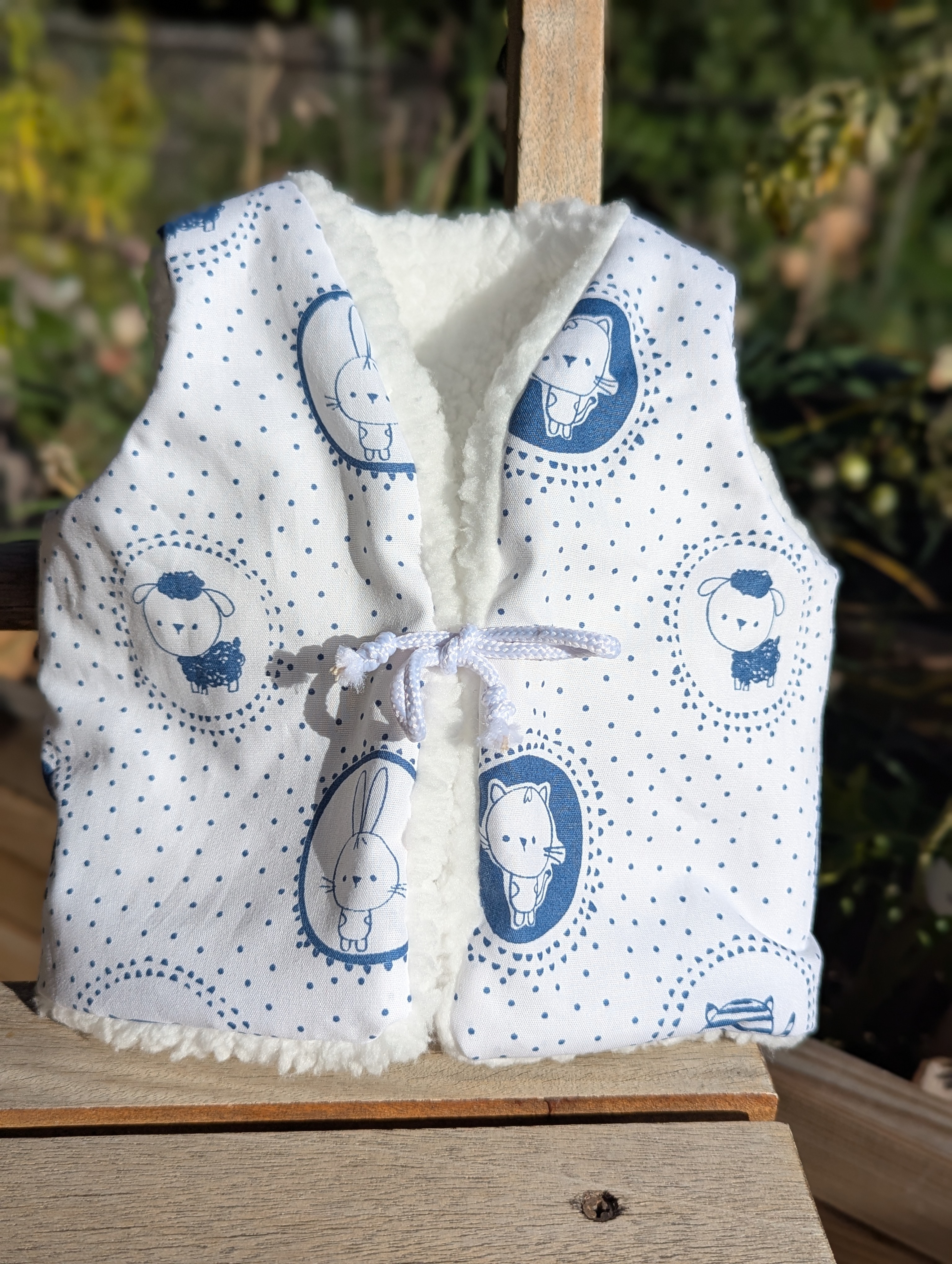 Gilet type BERGER - Blanc Bleu