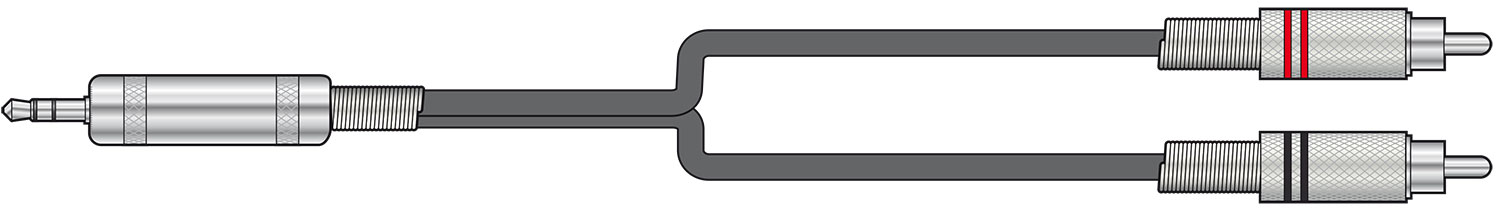 3.5mm Jack to Dual RCA Lead