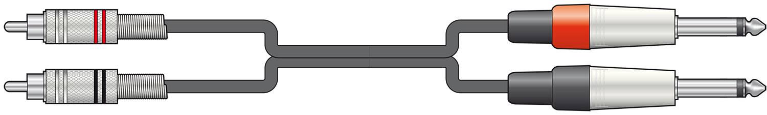 Dual RCA to Dual 6.35mm Jack