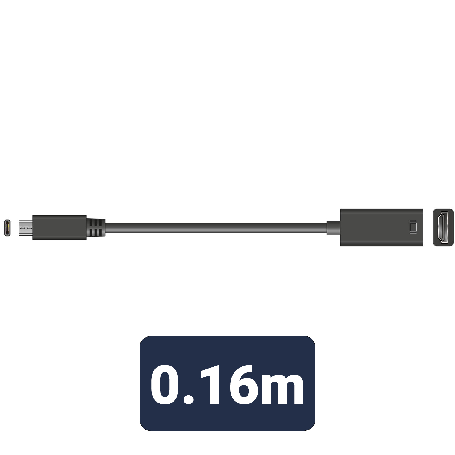USB-C to HDMI Socket (0.16M)