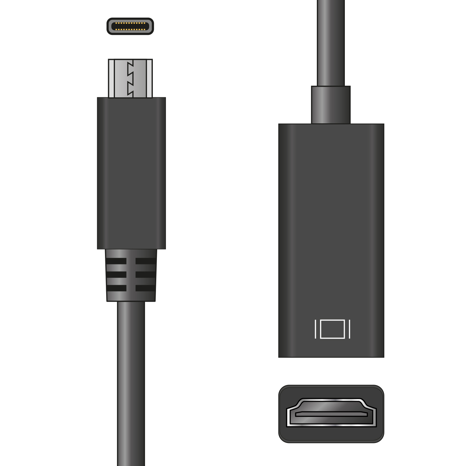 USB-C to HDMI Socket (0.16M)
