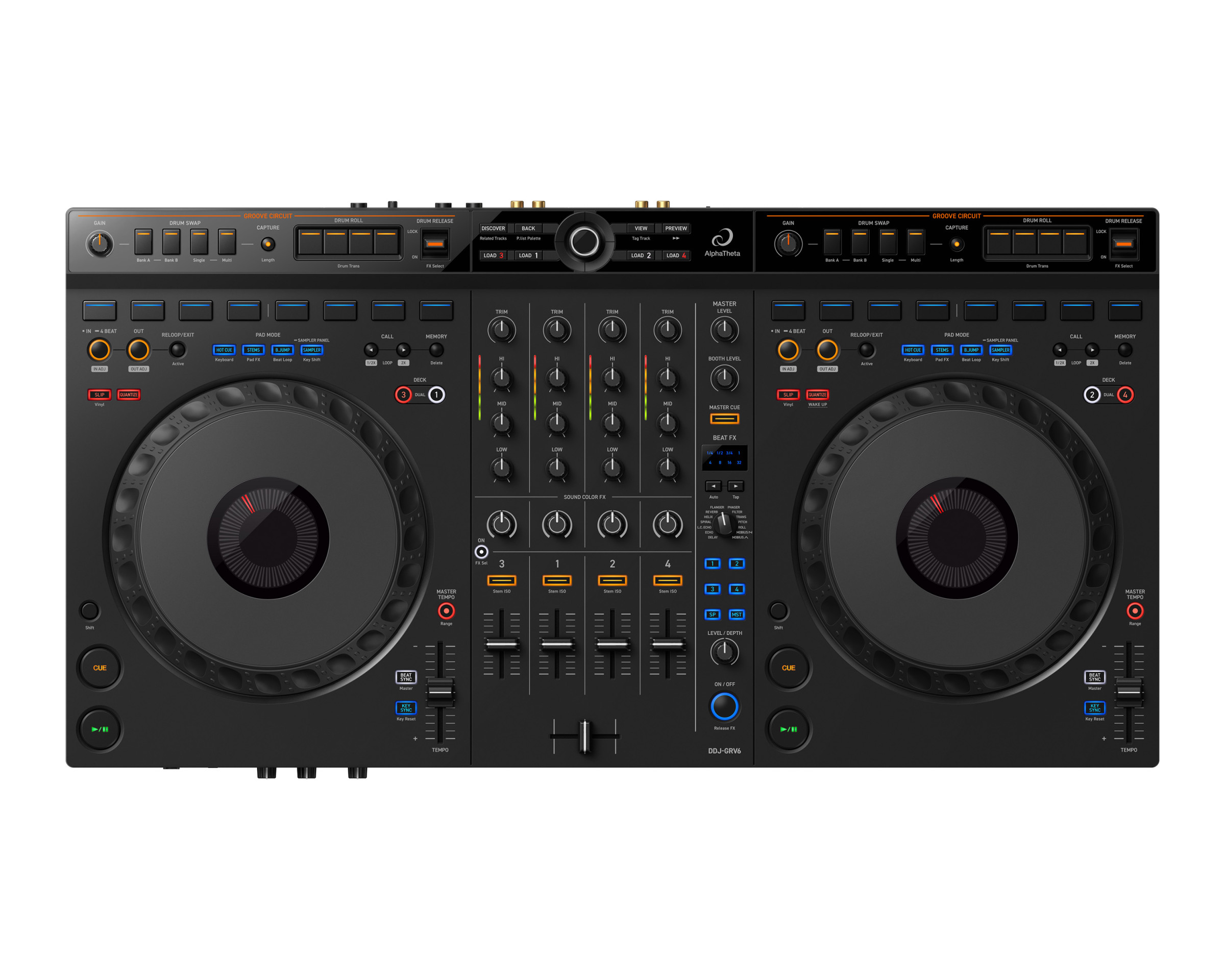 AlphaTheta DDJ-GRV6 4-Channel DJ Controller