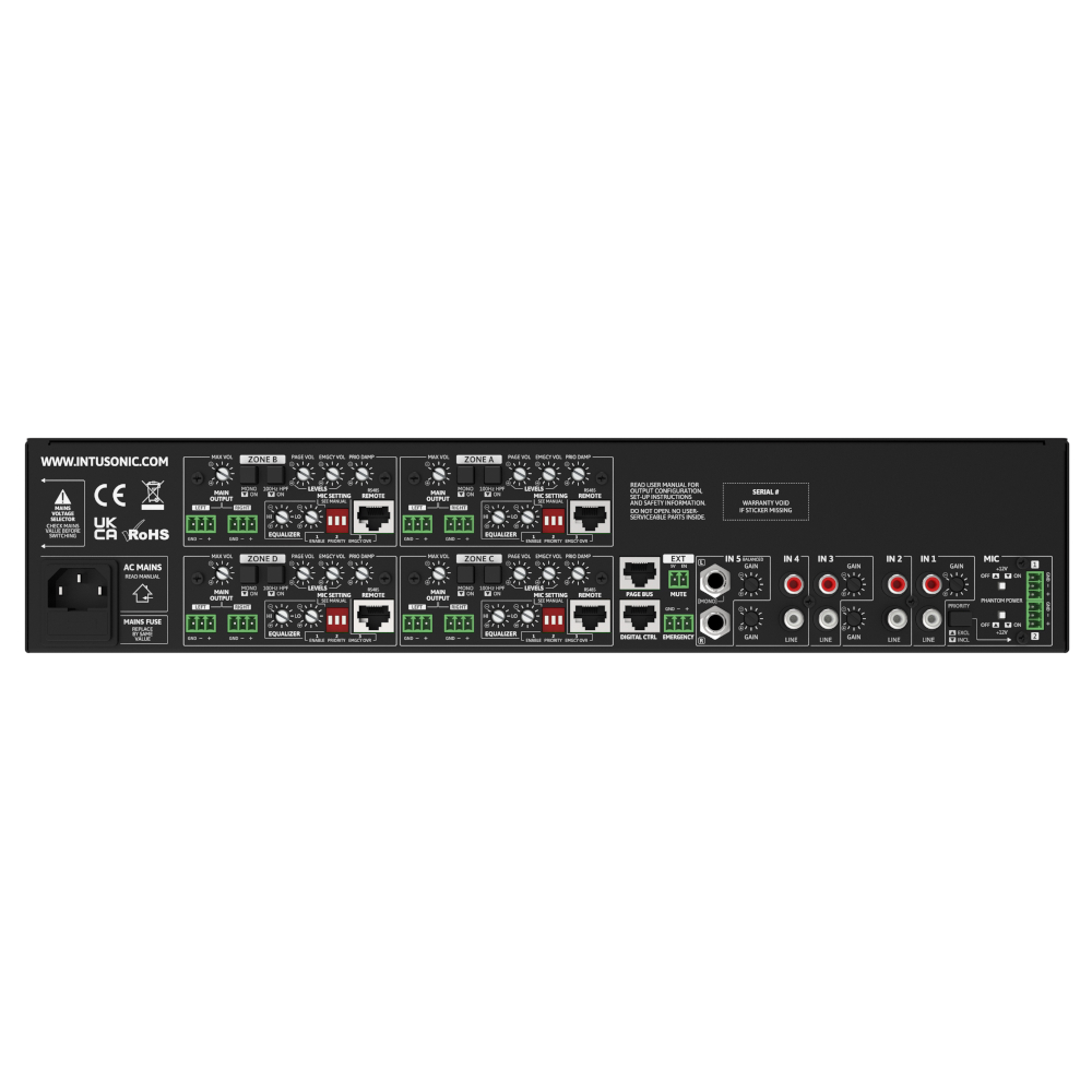 Intusonic HMA74 4-Zone Audio Router