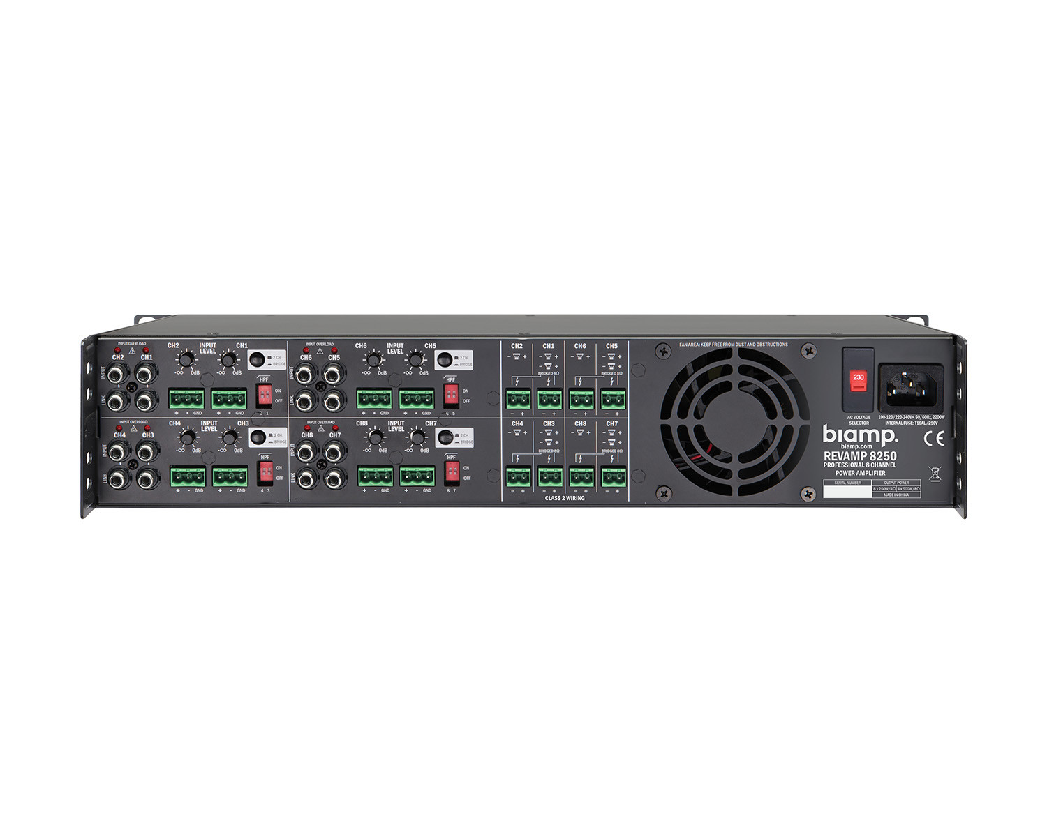 Biamp Revamp 8250 8 Channel Amplifier