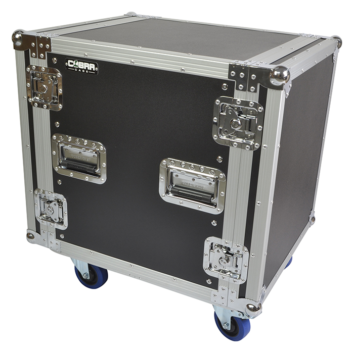 12U Rack Flightcase on Casters (520mm Deep)
