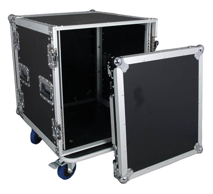 12U Rack Flightcase on Casters (520mm Deep)