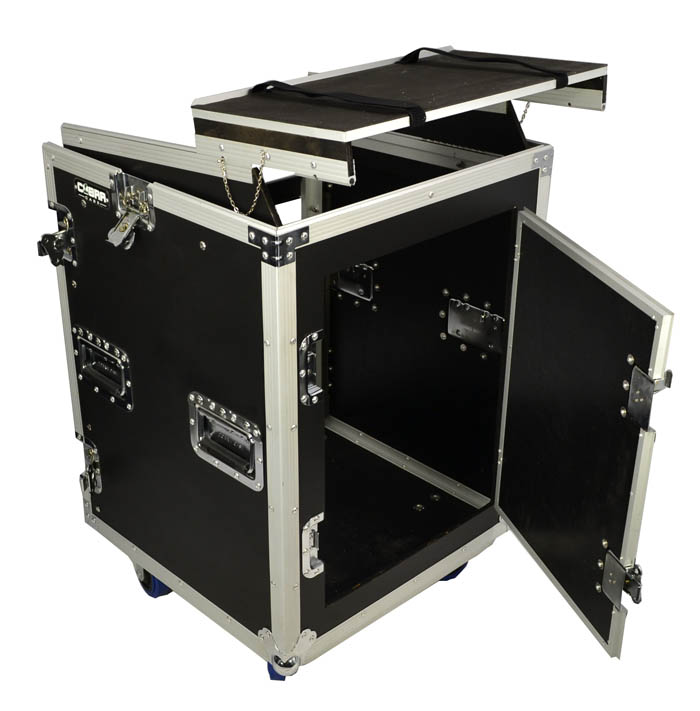 12U + 10U Rack Case w/Laptop Shelf