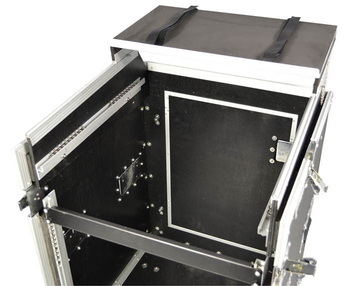 12U + 10U Rack Case w/Laptop Shelf