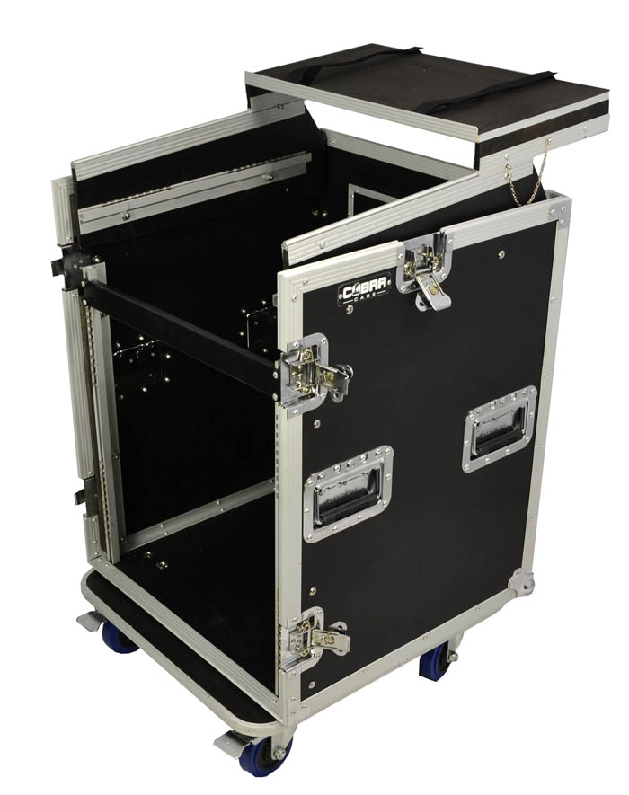 12U + 10U Rack Case w/Laptop Shelf