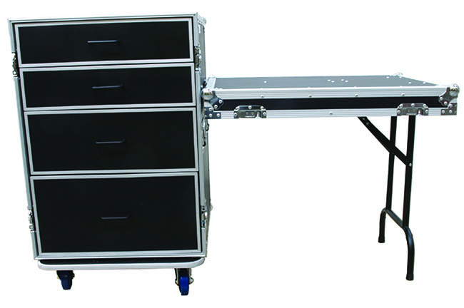 Universal Rack Draw Flightcase w/Table