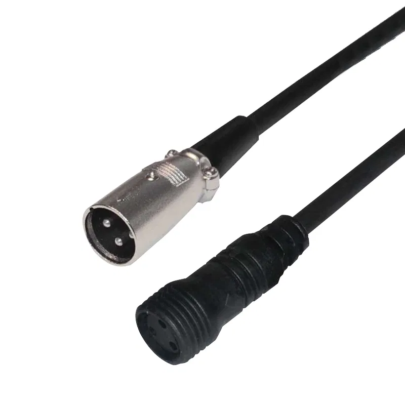 1m DMX XLR 3-Pin Male – Hydralock DMX Female Cable