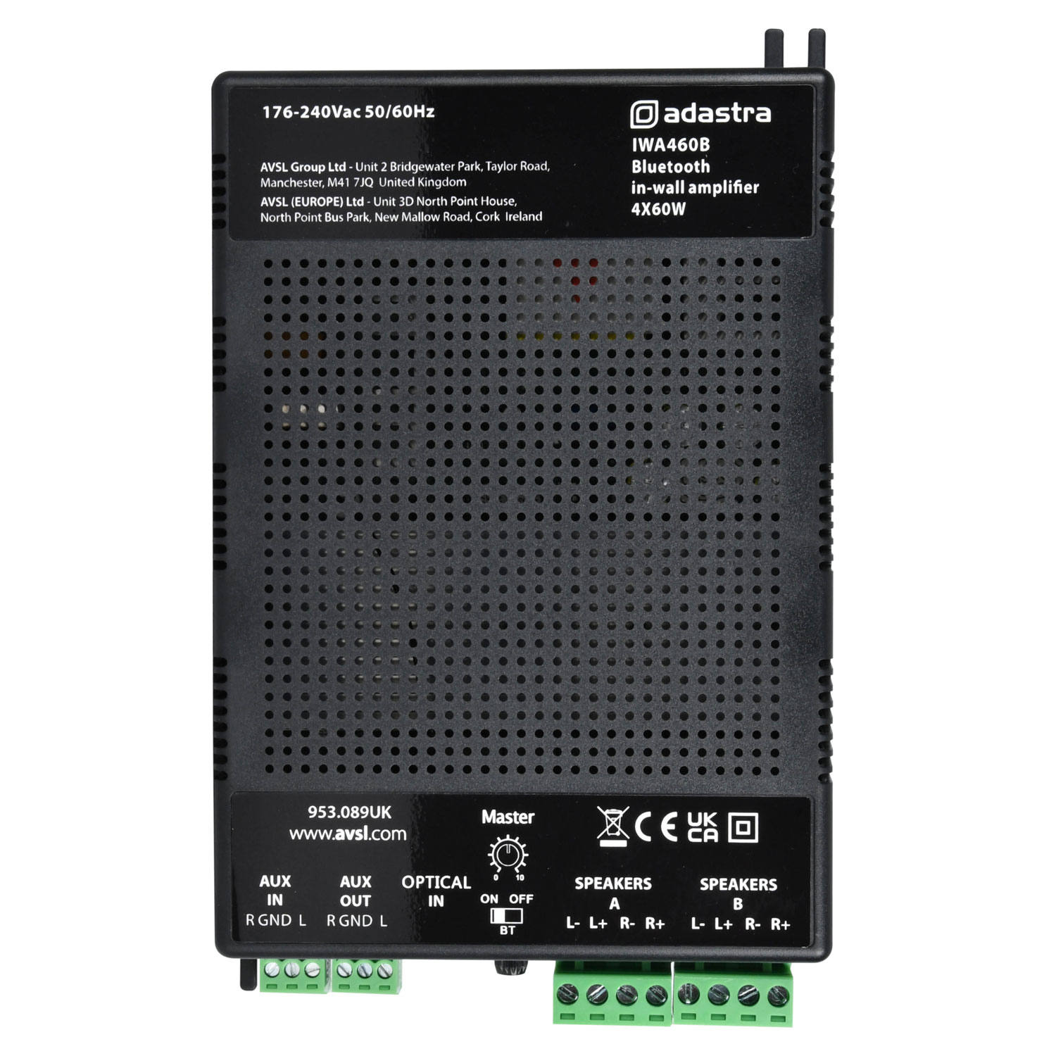Adastra IWA-460B In Wall Amplifier With Bluetooth