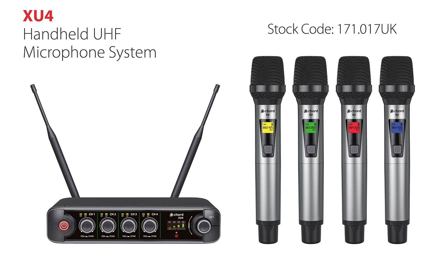 Chord XU4 Handheld Wireless Microphone System