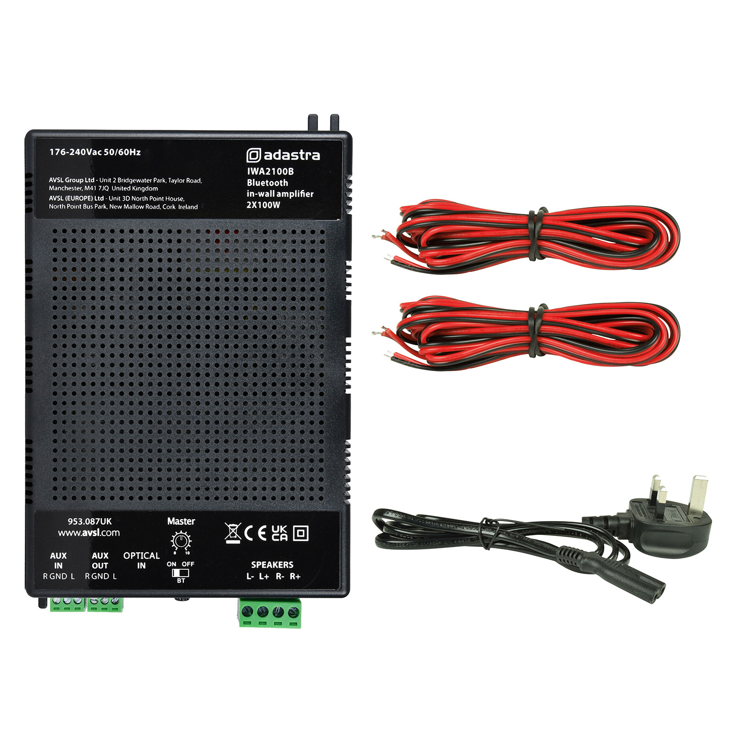 Adastra IWA-2100B In Wall Amplifier With Bluetooth