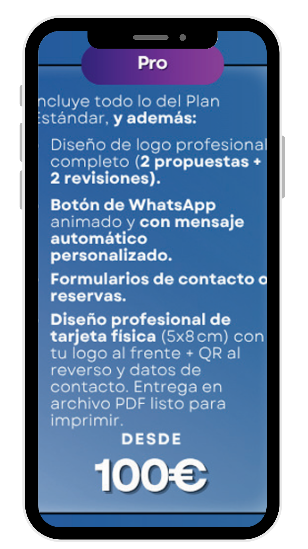 "Plan PRO" de Tarjeta Digital
