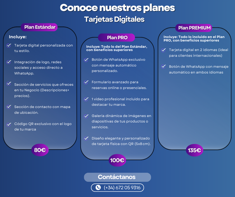 "Plan Estàndar" de Tarjeta Digital