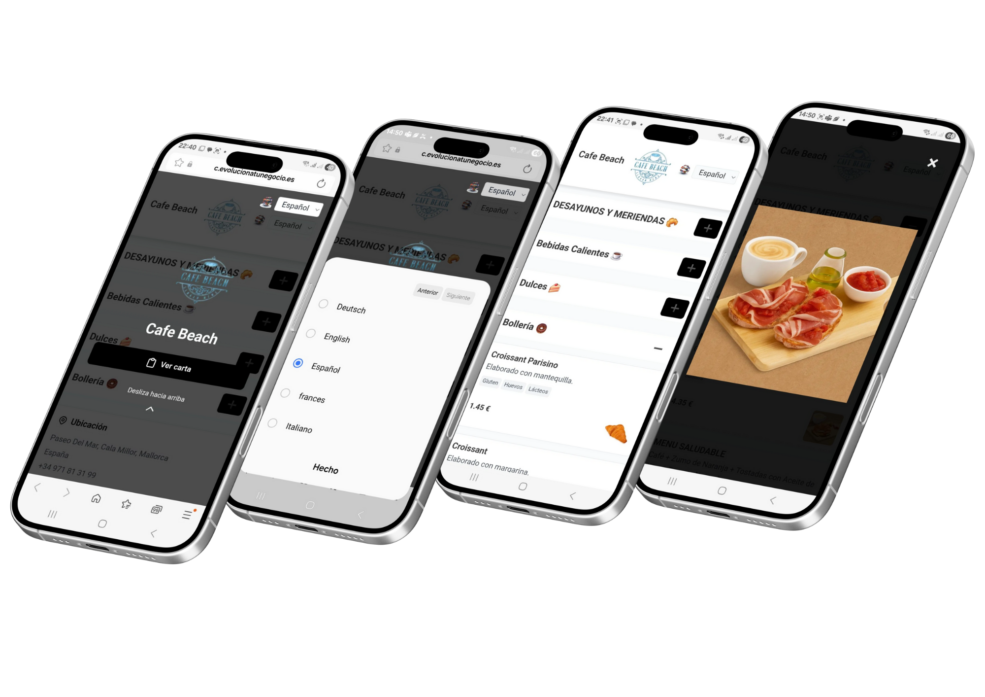 Menú QR con acceso a Plataforma 100% Editable