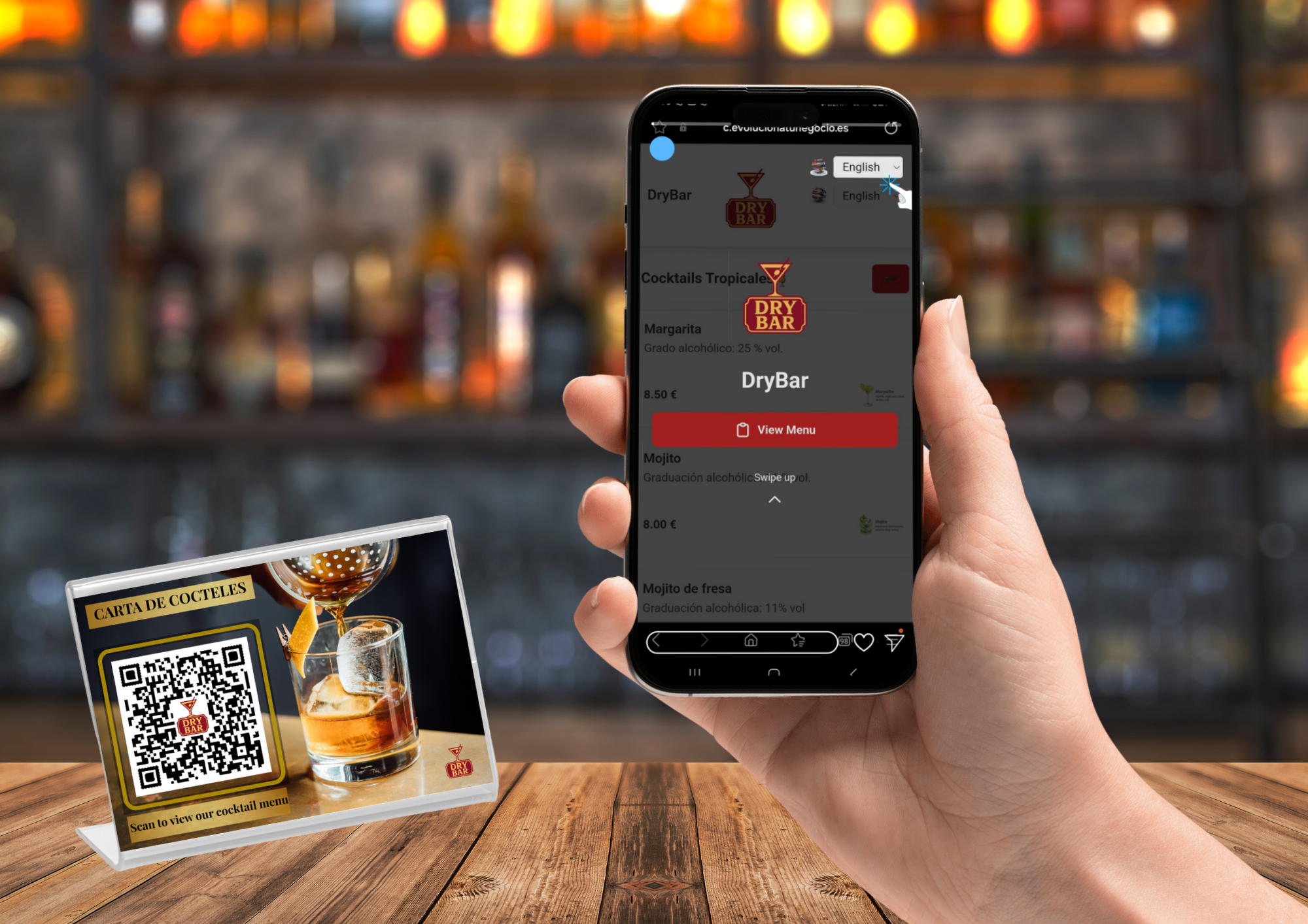 Menú QR con acceso a Plataforma 100% Editable