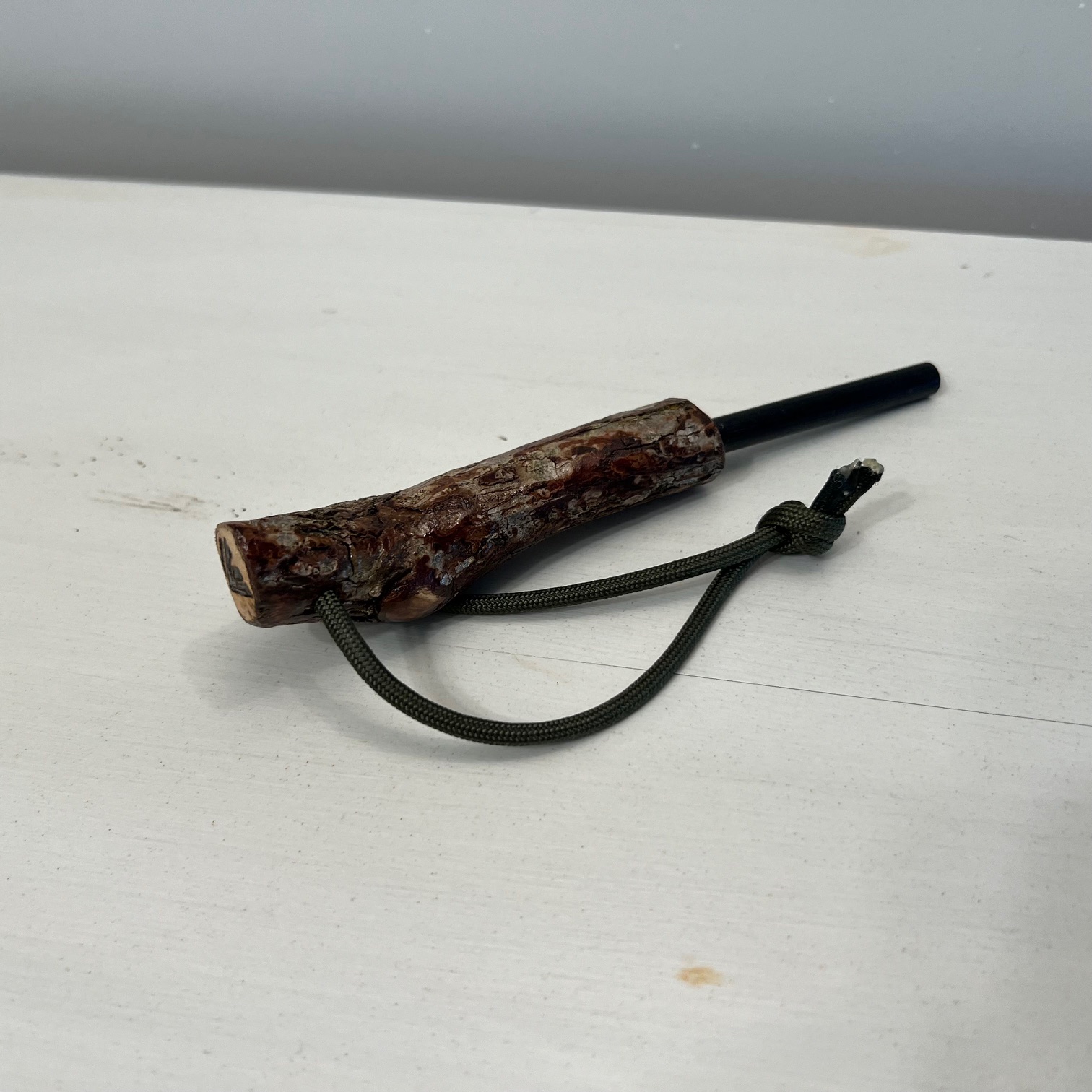 Alta Survival 3" Ferro Rod with (Small) Scrub Oak Handle 