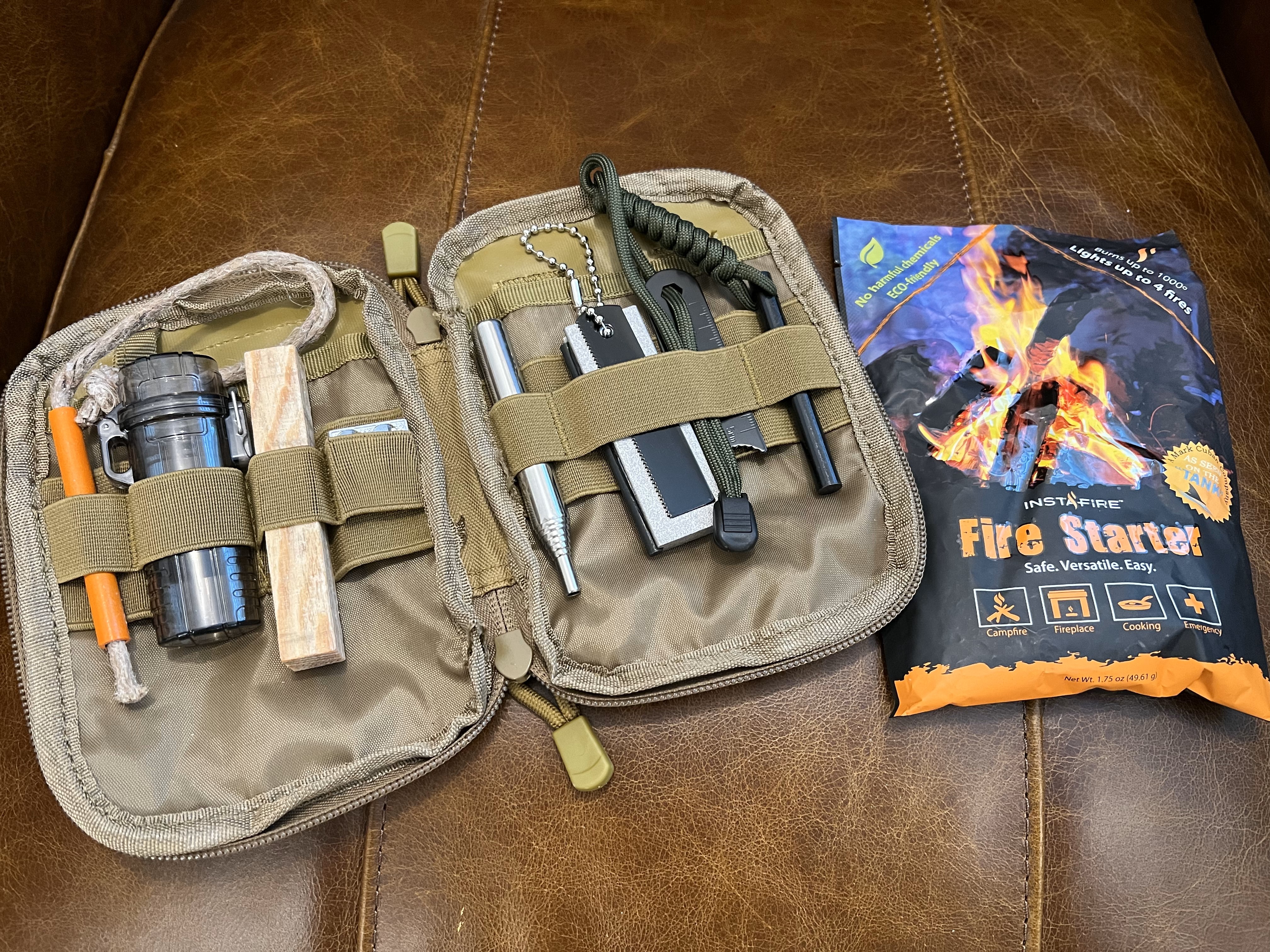 Fire Kit - Starter Pouch - Coyote Tan