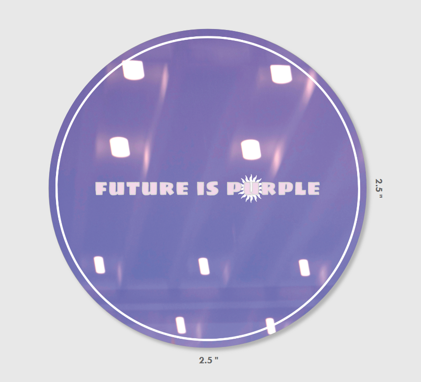 Sticker Future is purple