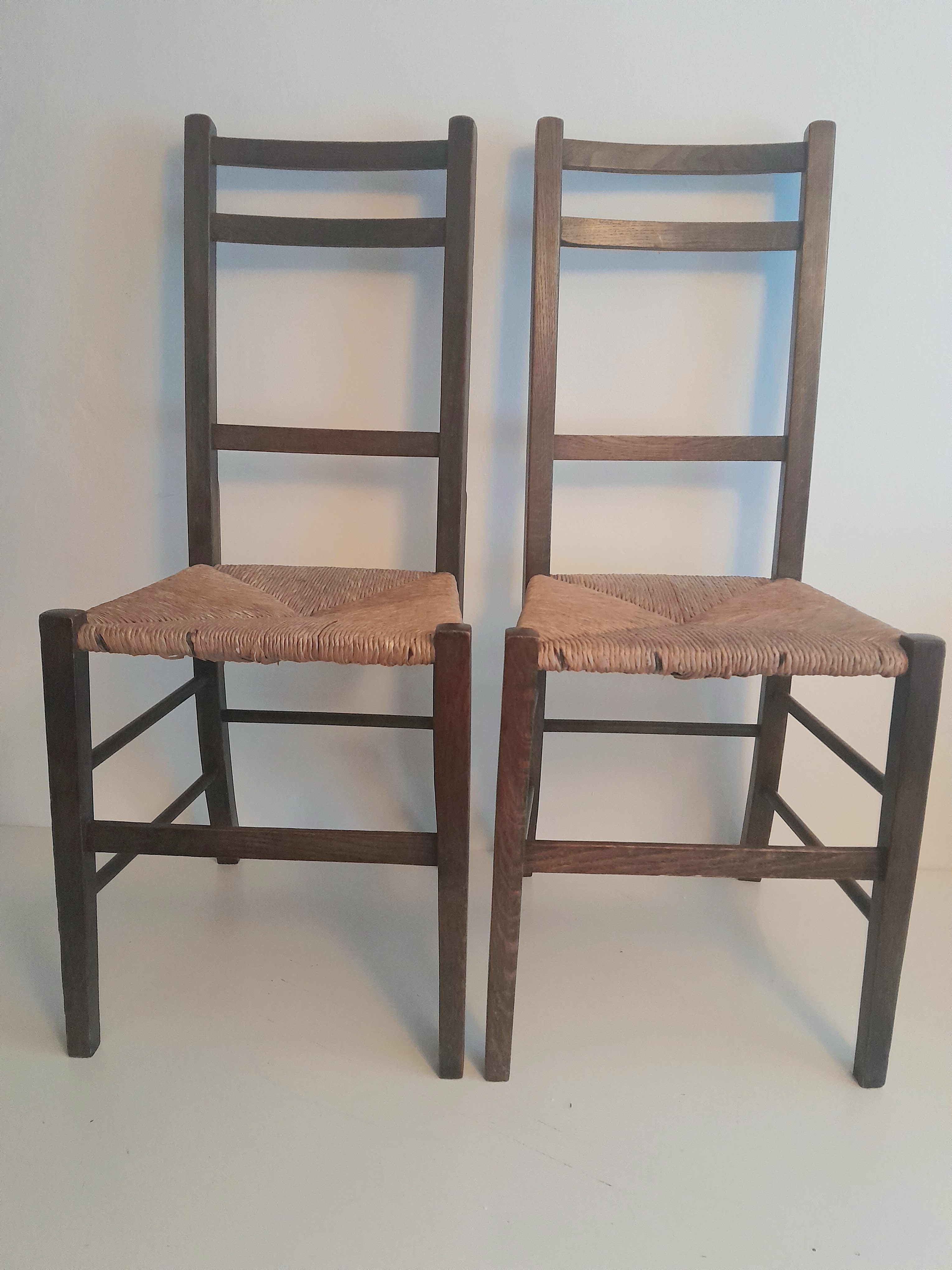 PAIR LADDER BACK CHAIRS