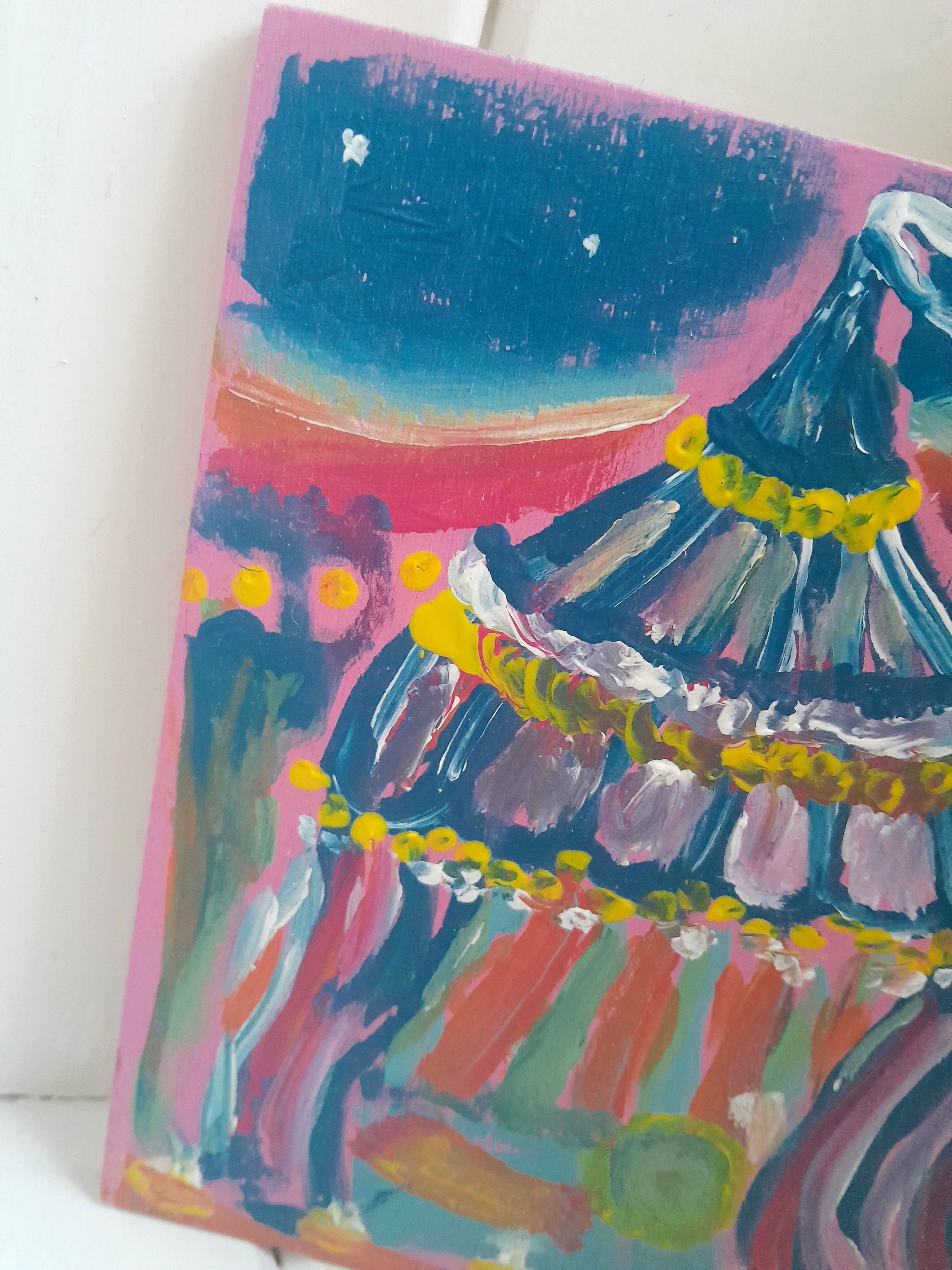 TENT orginal art, acrylic on board