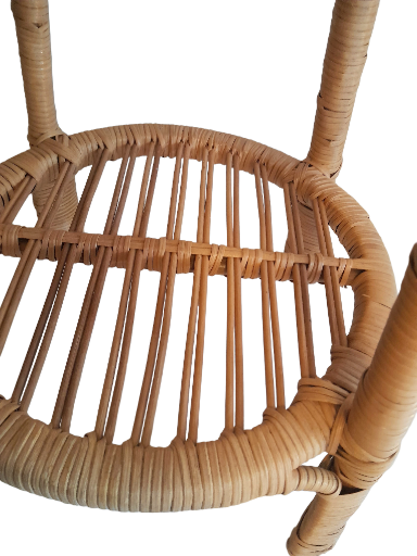 WICKER STOOL SIDE BEDSIDE TABLE PLANT STAND